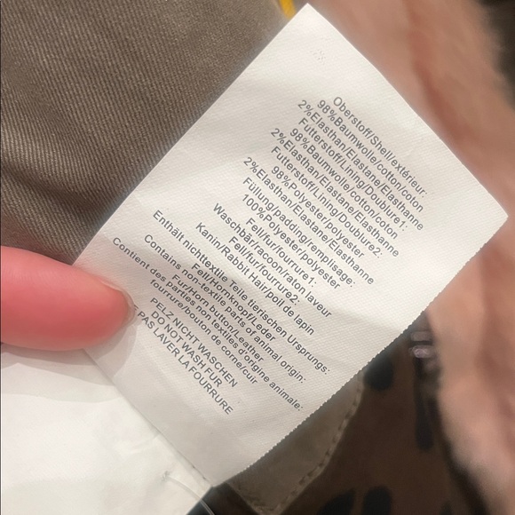 Blonde NO.8 Stockholm Olive Parka with Pink Fur Trim 34 - Picture 9 of 9